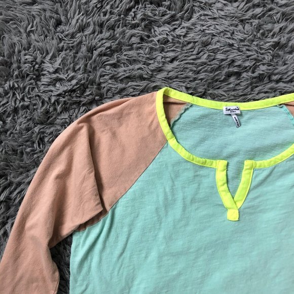 Splendid | Tri-color Baseball Tee - Picture 2 of 9